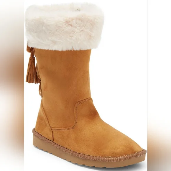 KHOMBU NWT WOMENS FAUX FUR TRIMMED WATERPROOF BOOTS - Picture 1 of 10